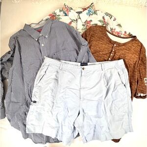 BUNDLE + FREE SHIPPING, Men's 4x Shirts & Shorts - 4 pc Lot